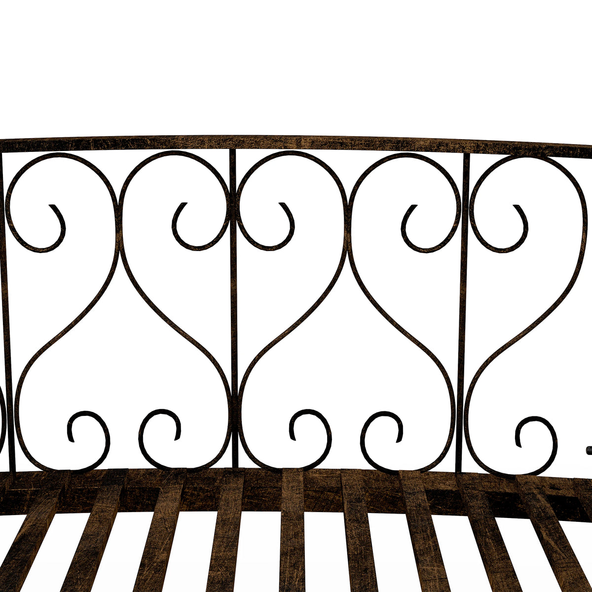 7' Metal Arch Garden Bridge with Siderails