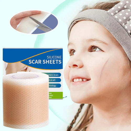 1 Roll Invisible Silicone Scar Sheets Self-Adhesive Scar Cover Tape Reusable and Effective Skin Care Strips