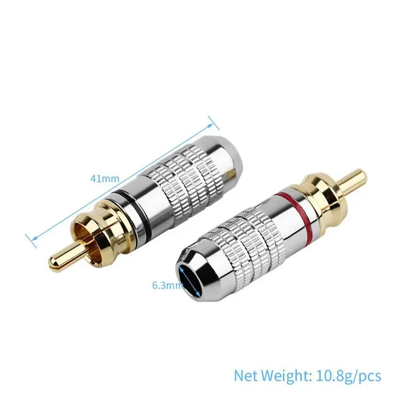 RCA Connector Plug Audio Jack Male Headphone Consumer Electronics