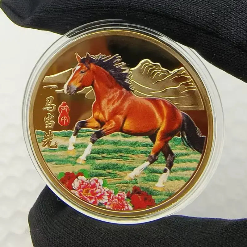 1PC  Metal Collection 2026 New Year Souvenir 40mm Chinese Coins Lucky Animal Horse Collectible Coins