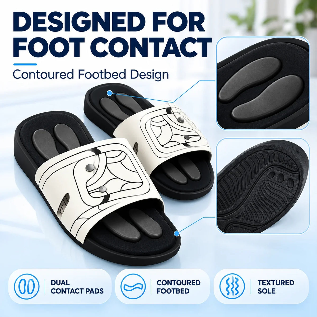 EMS Foot Massage Slippers 8 Modes 19 Levels Type-C
