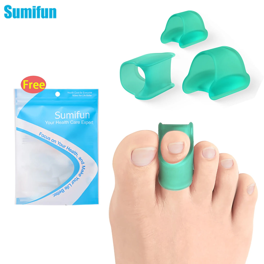 2Pcs Hammer Toe Straightener Gel Hammertoe Corrector for Curled Crooked Bent Claw Toes Lift Toe Tip Foot Care Tool Toe Cushion