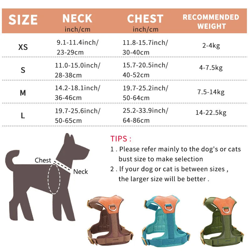 Explosion-proof and reflective pet chest strap vest-style dog chest strap anti-lost adjustable chest strap