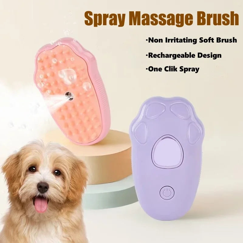 3 in 1 Cat Comb Brush Electric Spray Cat Steam Brush Spray Cat Hair Brushes for Massage Pet Float remover Cat Supplies