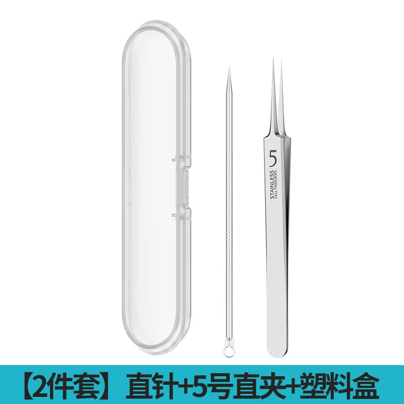 Acne Needle Blackhead Clip Remover Extraction Pore Black Head Clean Face Skin Care Cleansing Needle Blemish Removal Tool