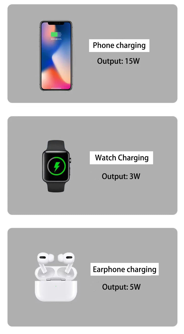 2025 3 in 1 30w Qi2 Wireless Charger Stand Fast Charging for iPhone 17 16 15 14 13 12 iWatch Airpods Wireless Charging Station