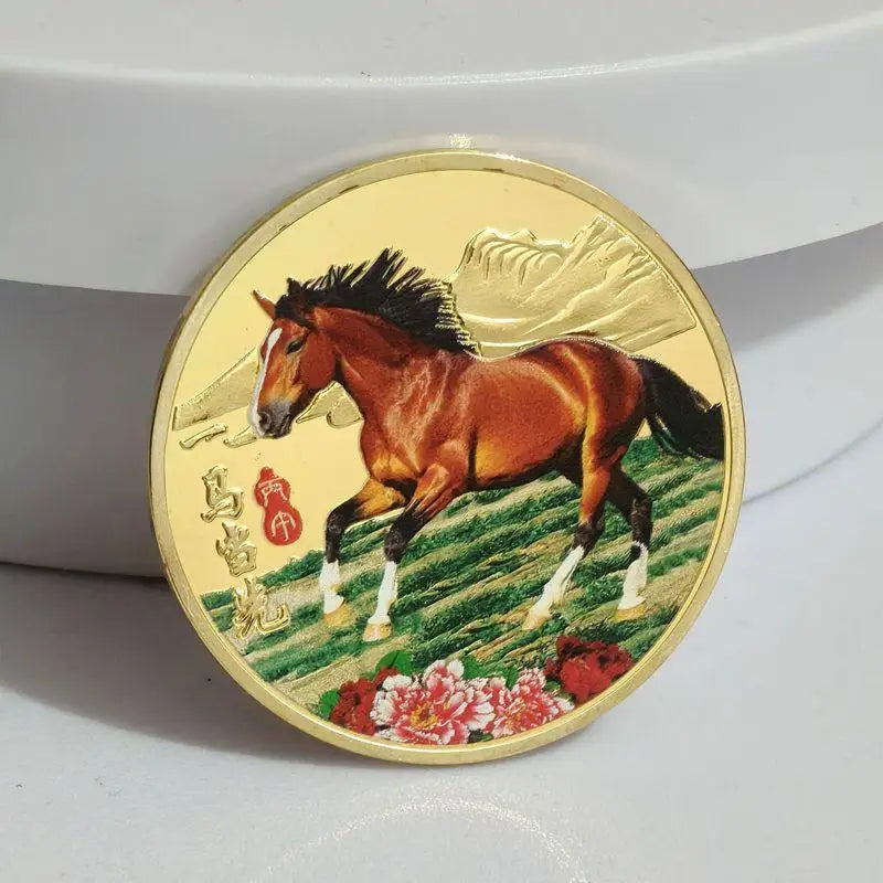 1PC  Metal Collection 2026 New Year Souvenir 40mm Chinese Coins Lucky Animal Horse Collectible Coins