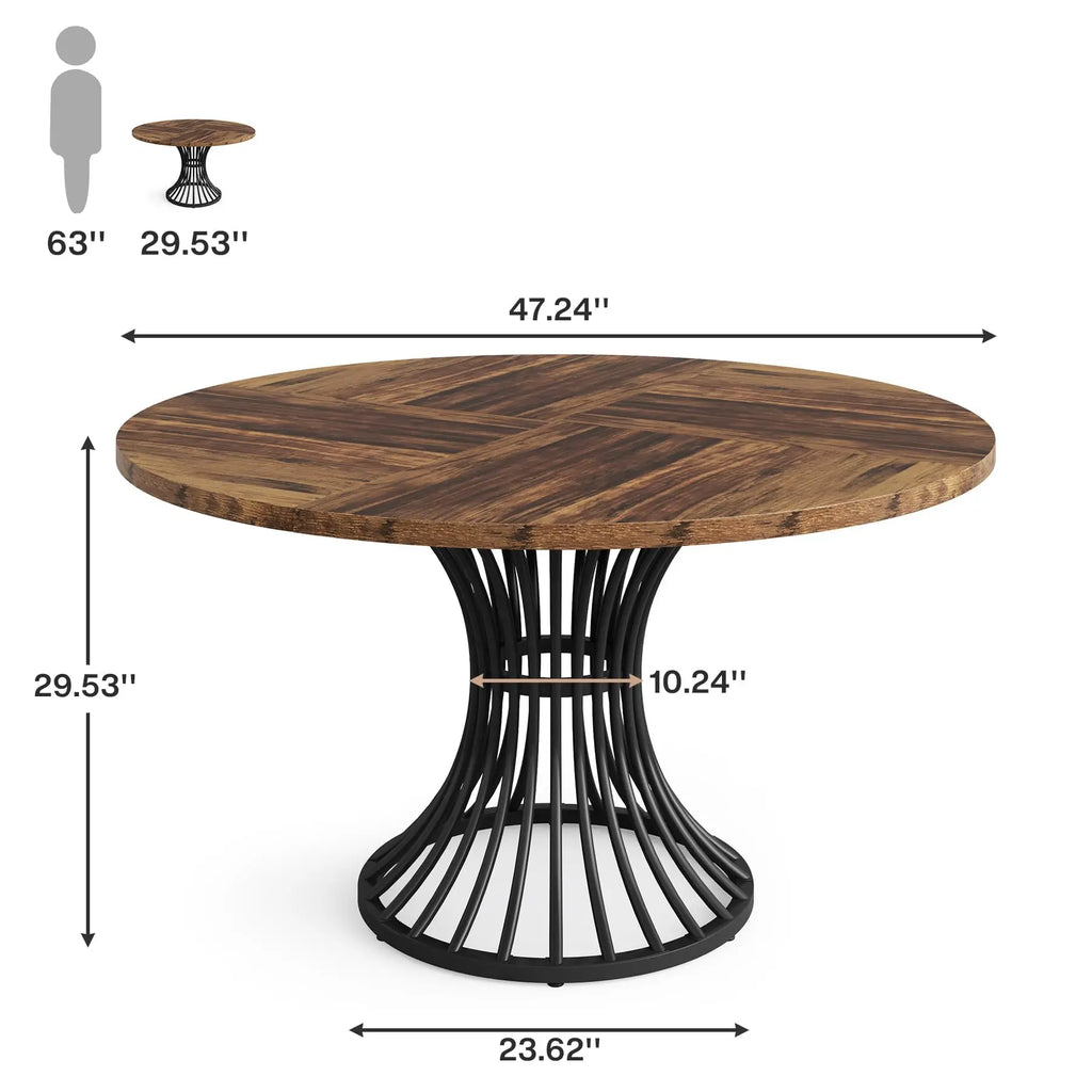 Tribesigns Round Dining Table for 4-6 People