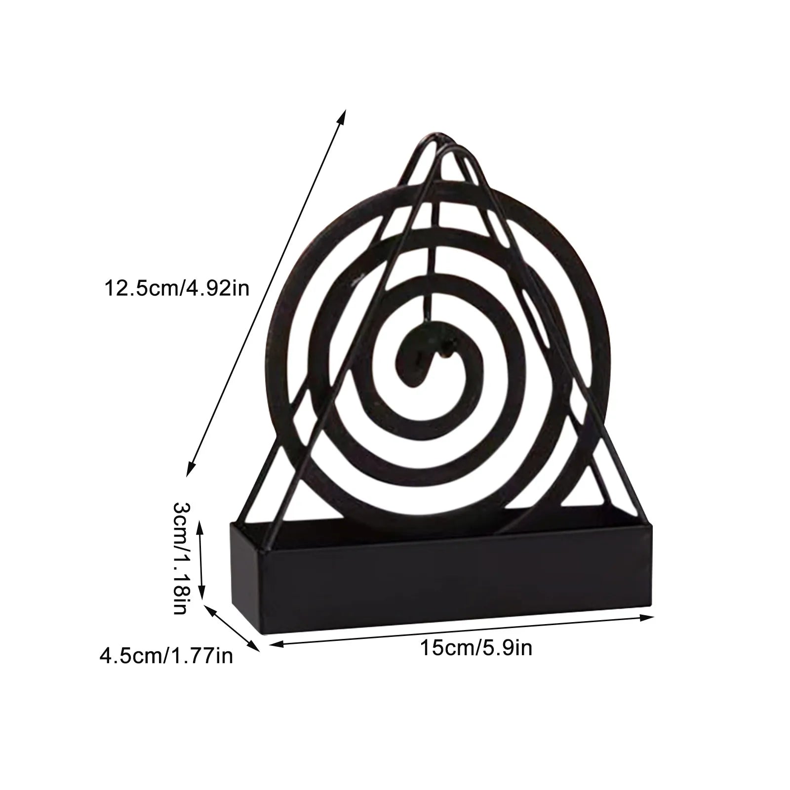 Anti-Scald Mosquito Coil Holder With Tray Creative Wrought Iron Triangular Shape Mosquito Repellent Incense Rack Home Decor Tool