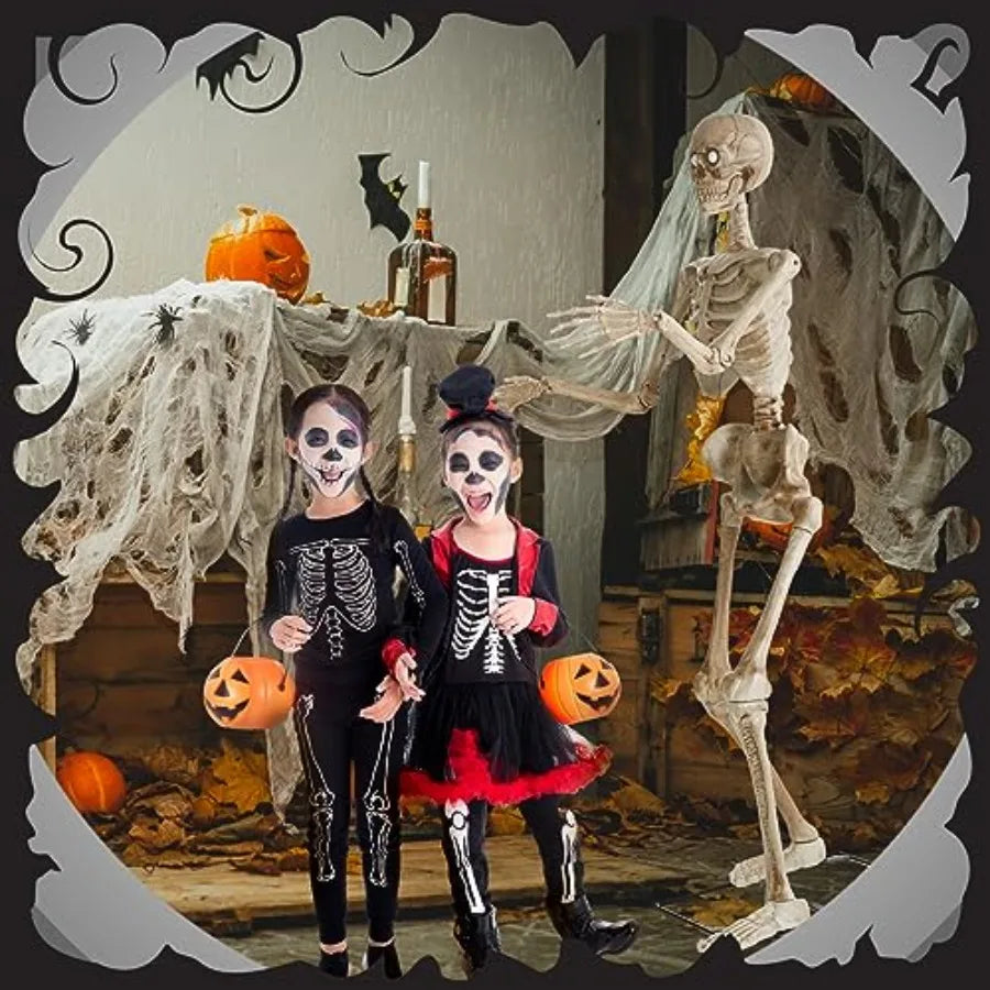 Life-Size Posable LED Skeleton Yard Prop
