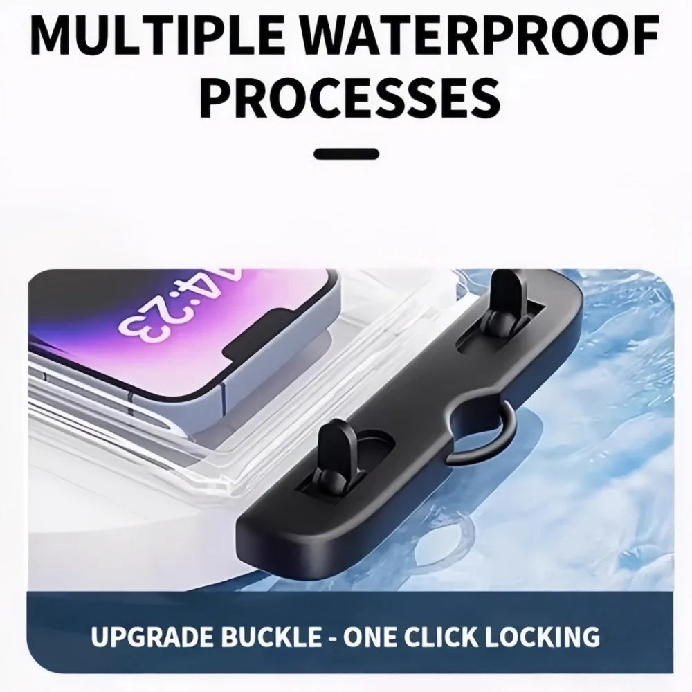 Portable Waterproof Phone Case with Hang Rope Swimming Water