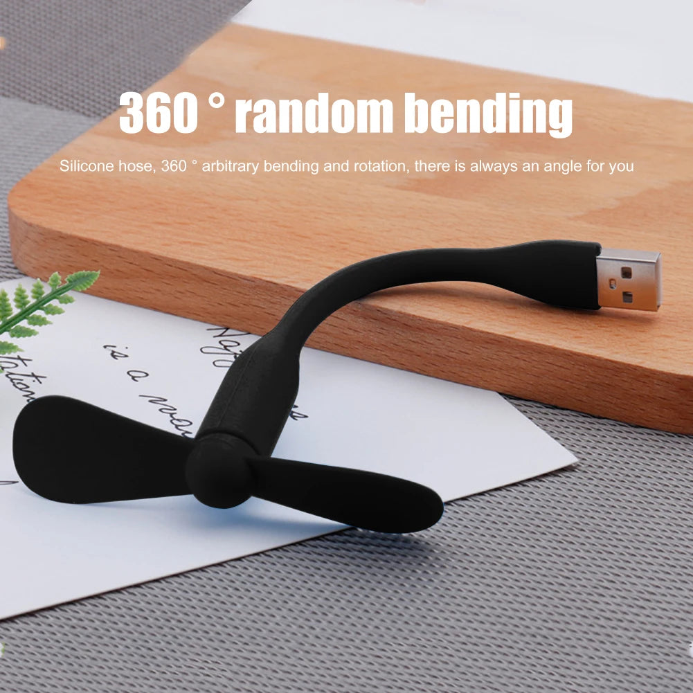 Flexible USB Mini Fan for Laptop & Power Bank