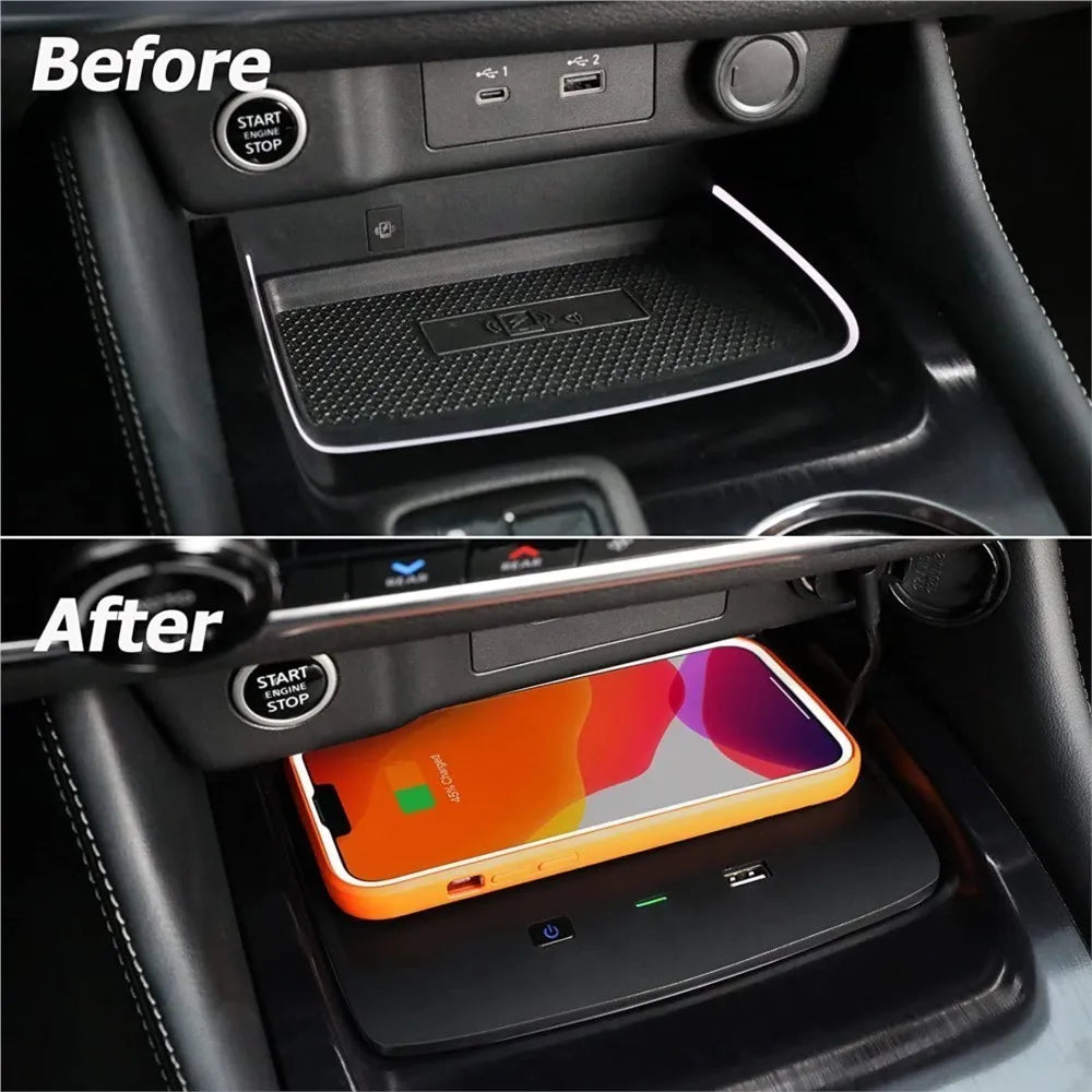 For Nissan Rogue T33 2021 2022 2023 2024 Car Wireless Charger Qi Car Mobile Phone Wireless Charging Pad Interior Accessories