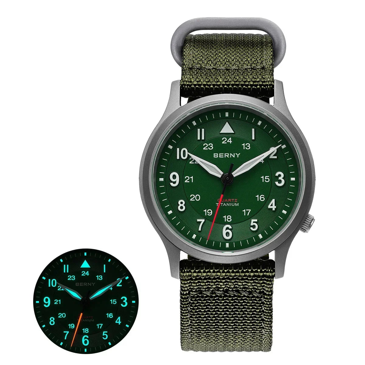 Berny Full Titanium Watches for Men Outdoor Quartz Men's