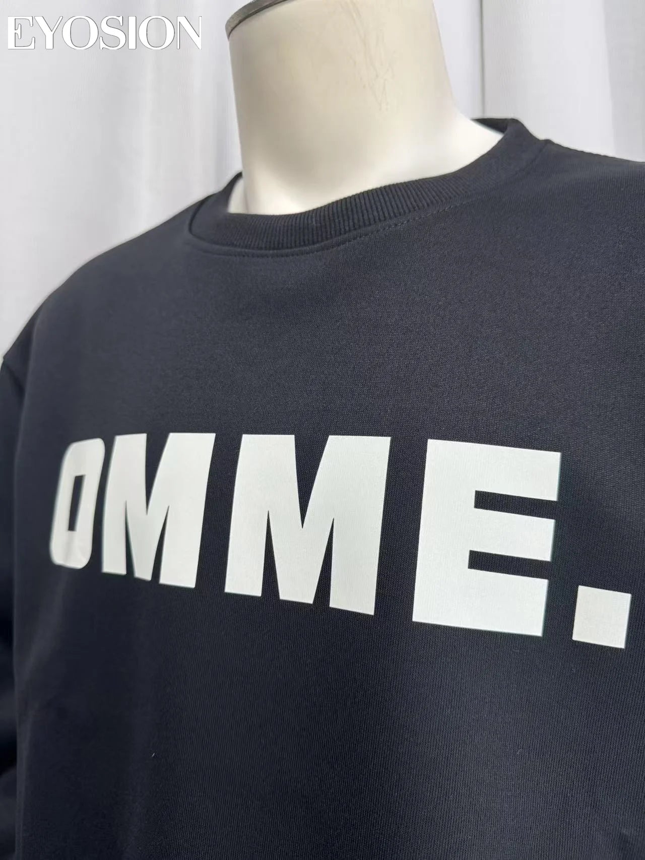 Long Sleeve Men's Pullover Hoodie Autumn Winter New Letter Printing Sweater Casual Harajuku Round Neck Plush Sweatshirt Top