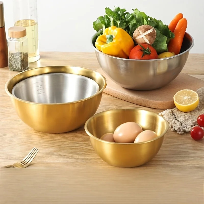 Stainless Steel Mixing Bowls Set Large Salad Bowl Dough