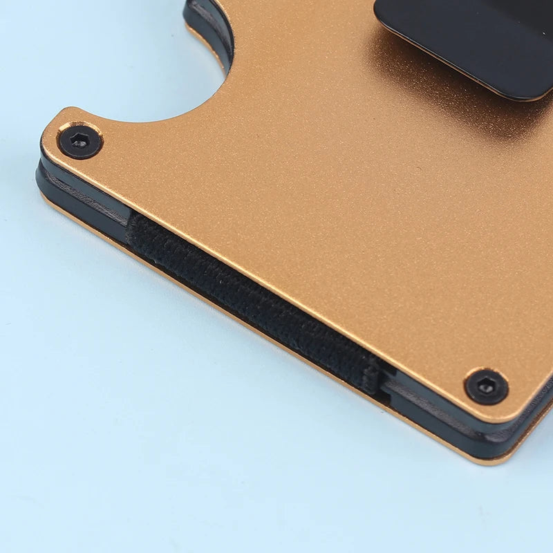 RFID Minimalist Wallet Men Women Slim Credit Card Holder With Money Clip Anti Theft Design For Commuting BusinessGood Quality