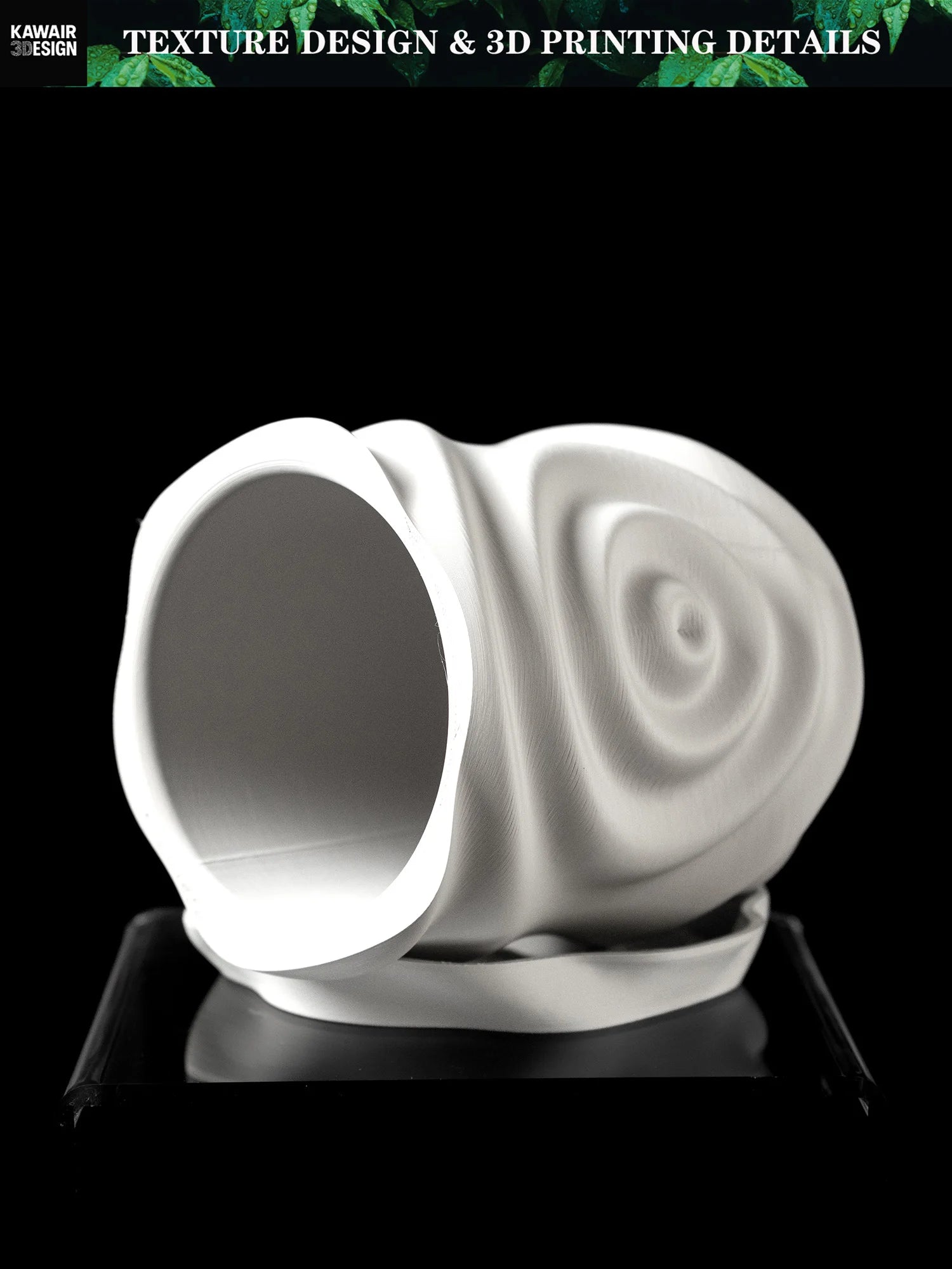 3D Printed Flower Pot Square Line Texture Rhombus Detail Modern Home Decor Biodegradable macetas
