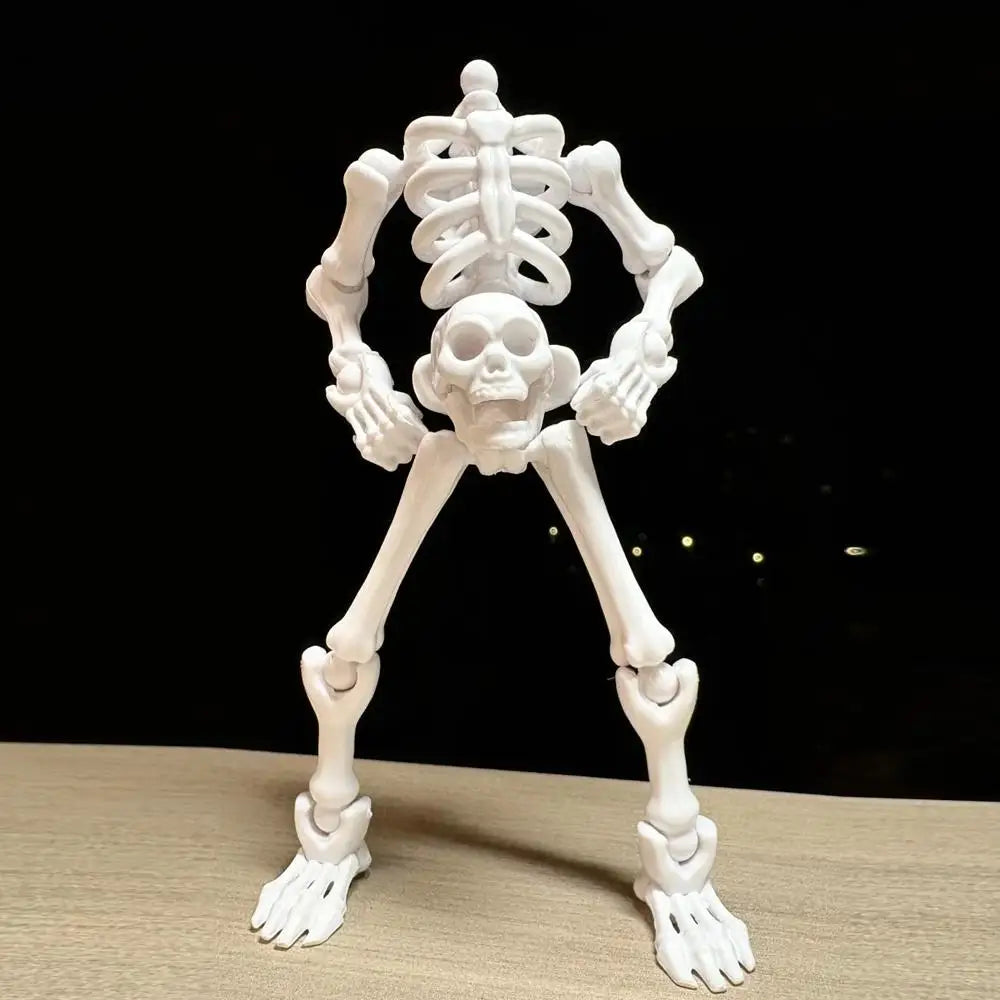 DIY Craft Halloween Party Haunted House Decor DIY Skeleton Figurines Plastic Posable Mini Skeletons with Movable Joints