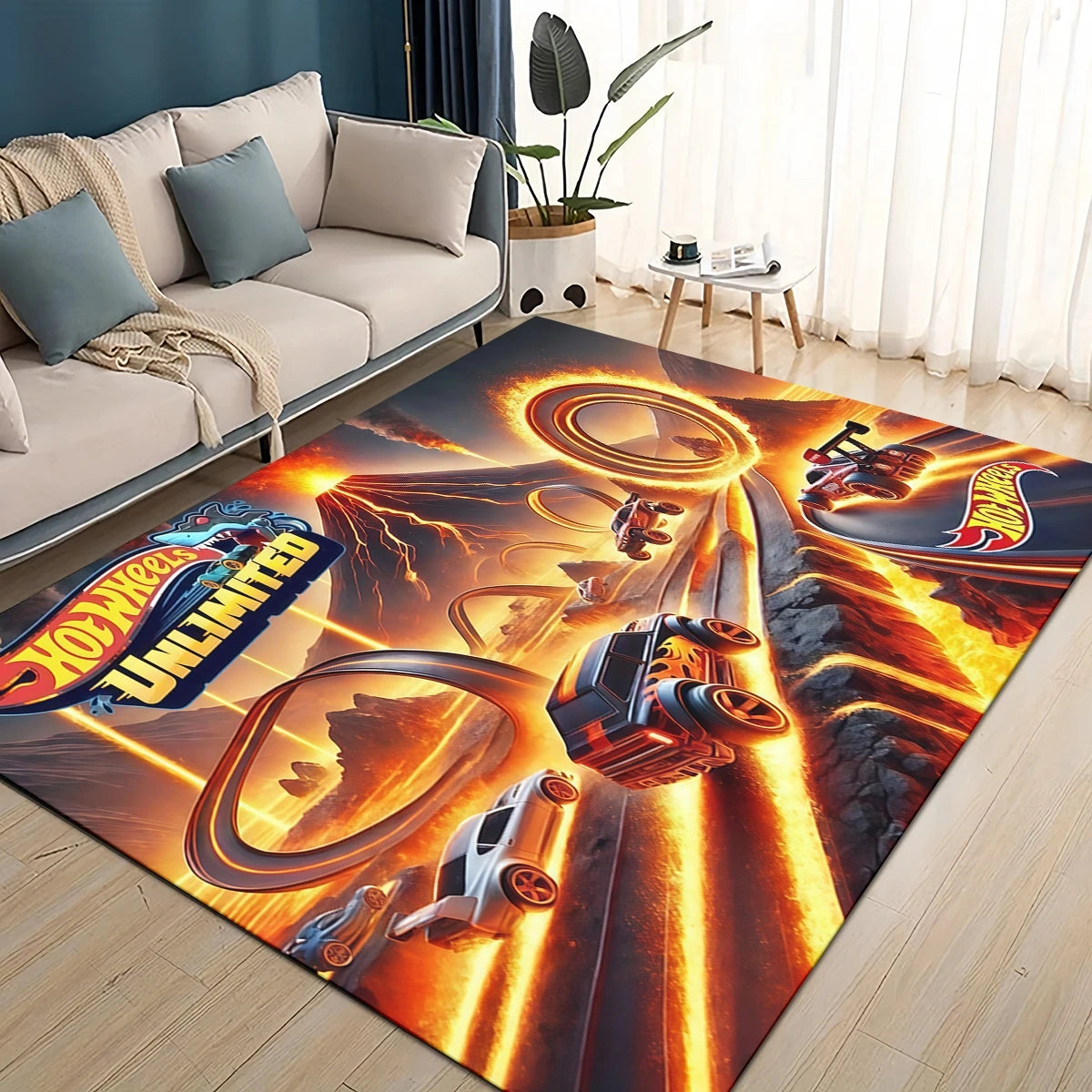 Hot Wheels 27 Style New Racing Car Cartoon Carpet Rug for Living Room Bedroom Home Sofa Decoration,Kids Play Non-slip Floor Mat