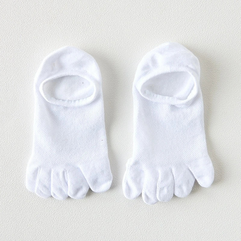 2 Pairs/Lot Men's Cotton Toe Crew Socks High Quality Breathable Sports Running Ankle Cotton Short Five Fingers Socks