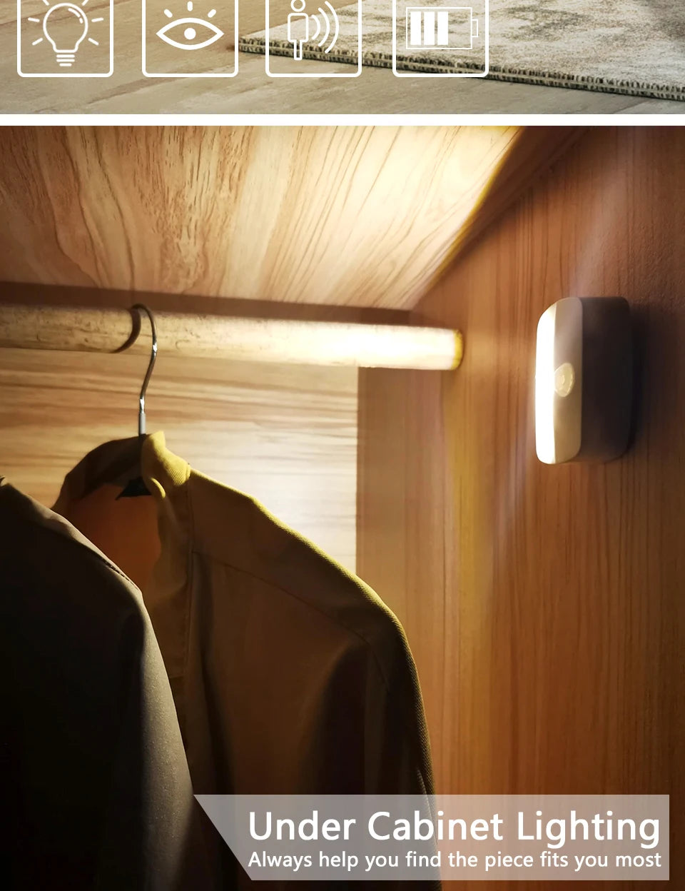 LED Night Light Motion Sensor Night Lamp Room Decor Lamp Bedside Led Lamp With EU Plug Led Lights For Closet Bedroom Home Decor