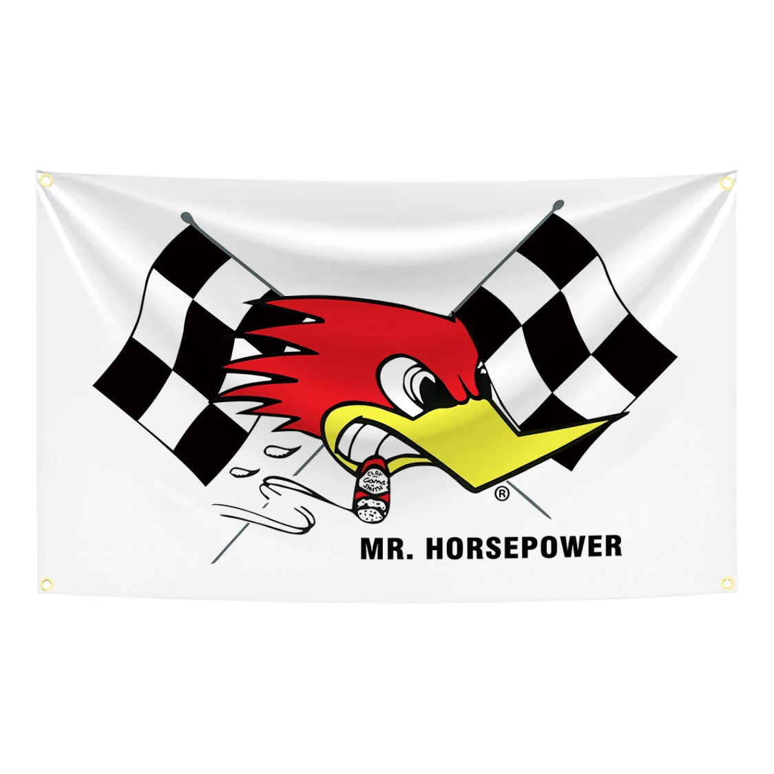 90x150cm Mr.Horsepower Clay Smith Cams Flag Tapestry Polyester Digital Printing Banner for Garage Wall Art Out Door Decoration