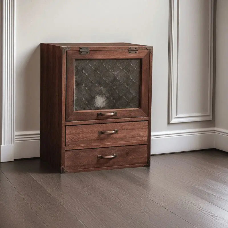 Household storage cabinet multi-layer solid wood storage cabinet wall-side large-capacity storage drawer type organizer kitchen