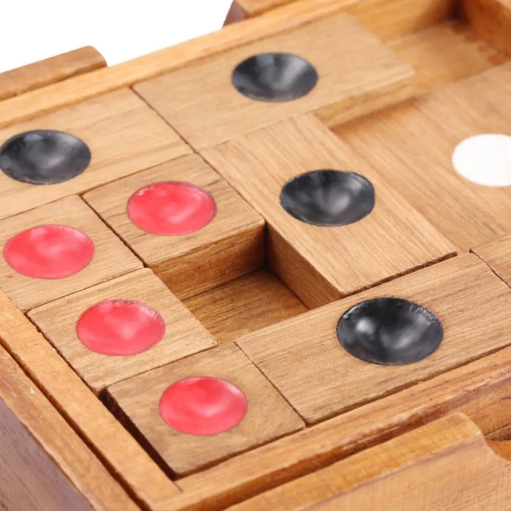 Klotski Wooden Slide Escape Puzzle Huarong Road Game Cube Chinese Huarong Sliding-Puzzle Classical Wooden Family Playing