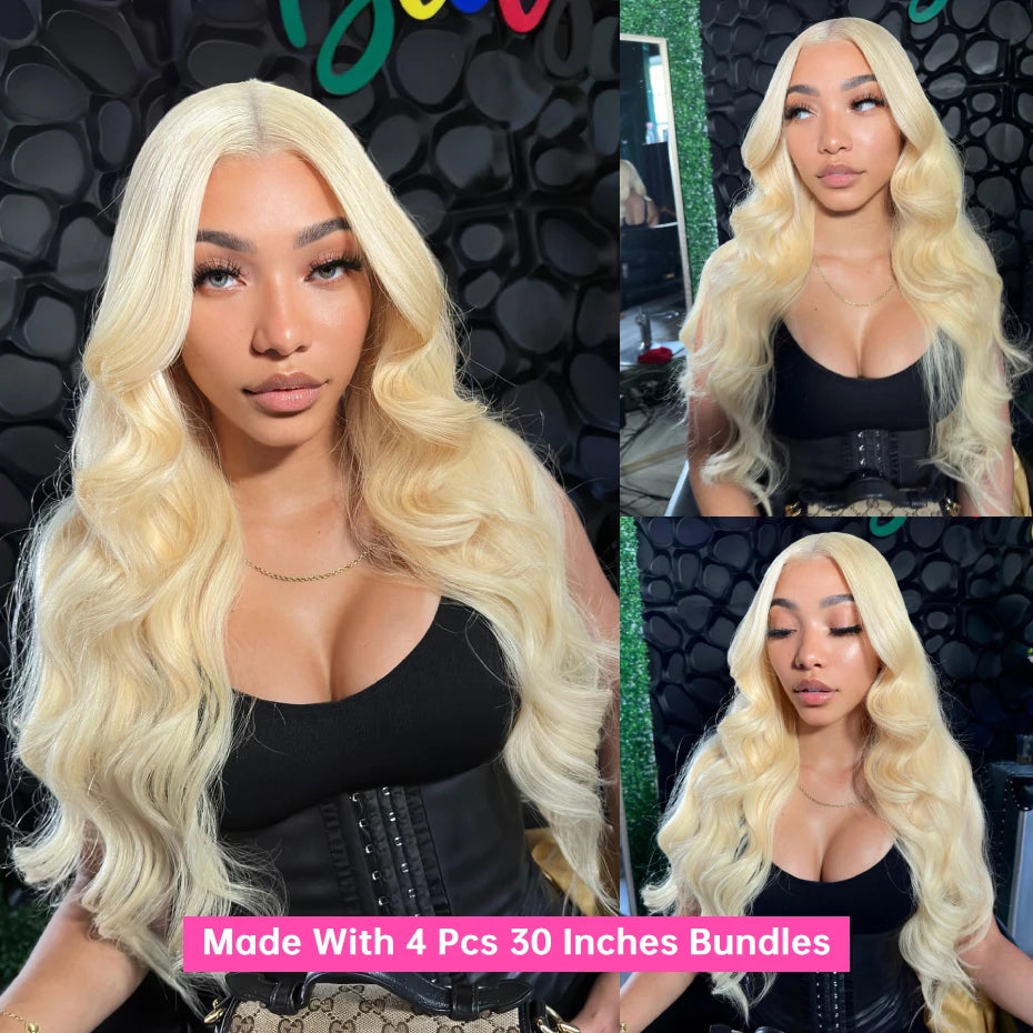 30 40 Inches 613 Honey Blonde Bundles Remy Human Hair Weave
