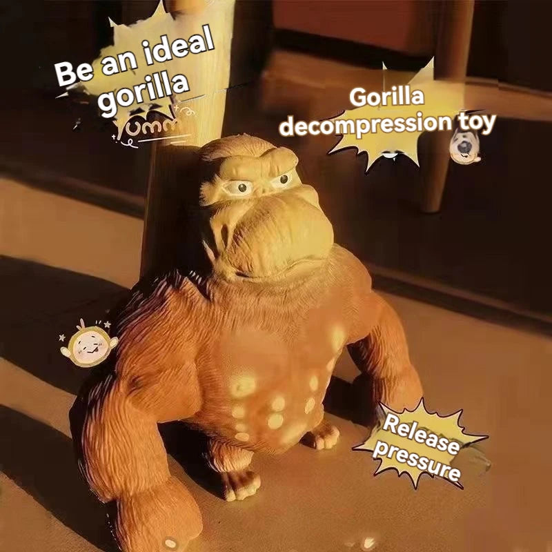 Fashion Antistress Gorilla Funny Gorilla Decompression Toy Doll Decompression Creative Toy Indestructible Soft Gorilla Statue