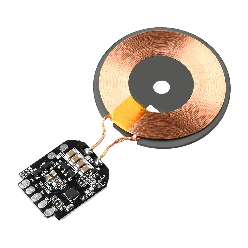 DC 5V/9V 5W/10W/15W High Power Wireless Charger Transmitter Module Coil Circuit Board DIY Fast Charging Module
