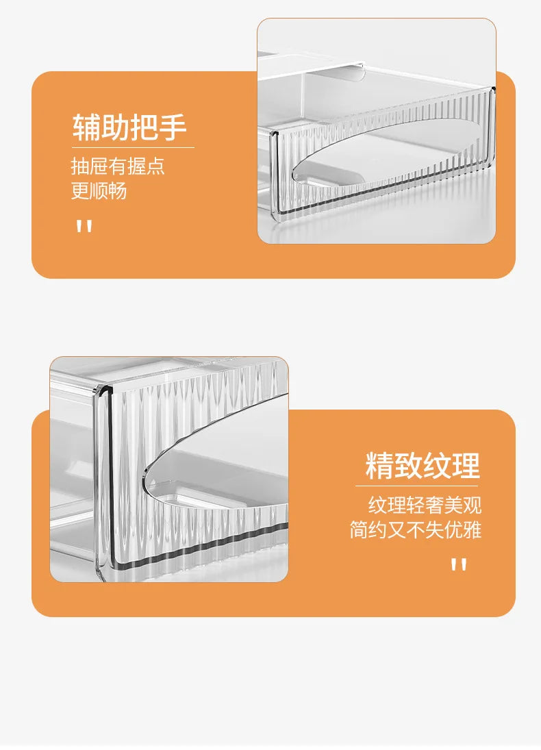 Under Table Hidden Drawer Storage Box with SelfAdhesive Mount Large Capacity Office Desk Organizer for Supplies Files Stationery