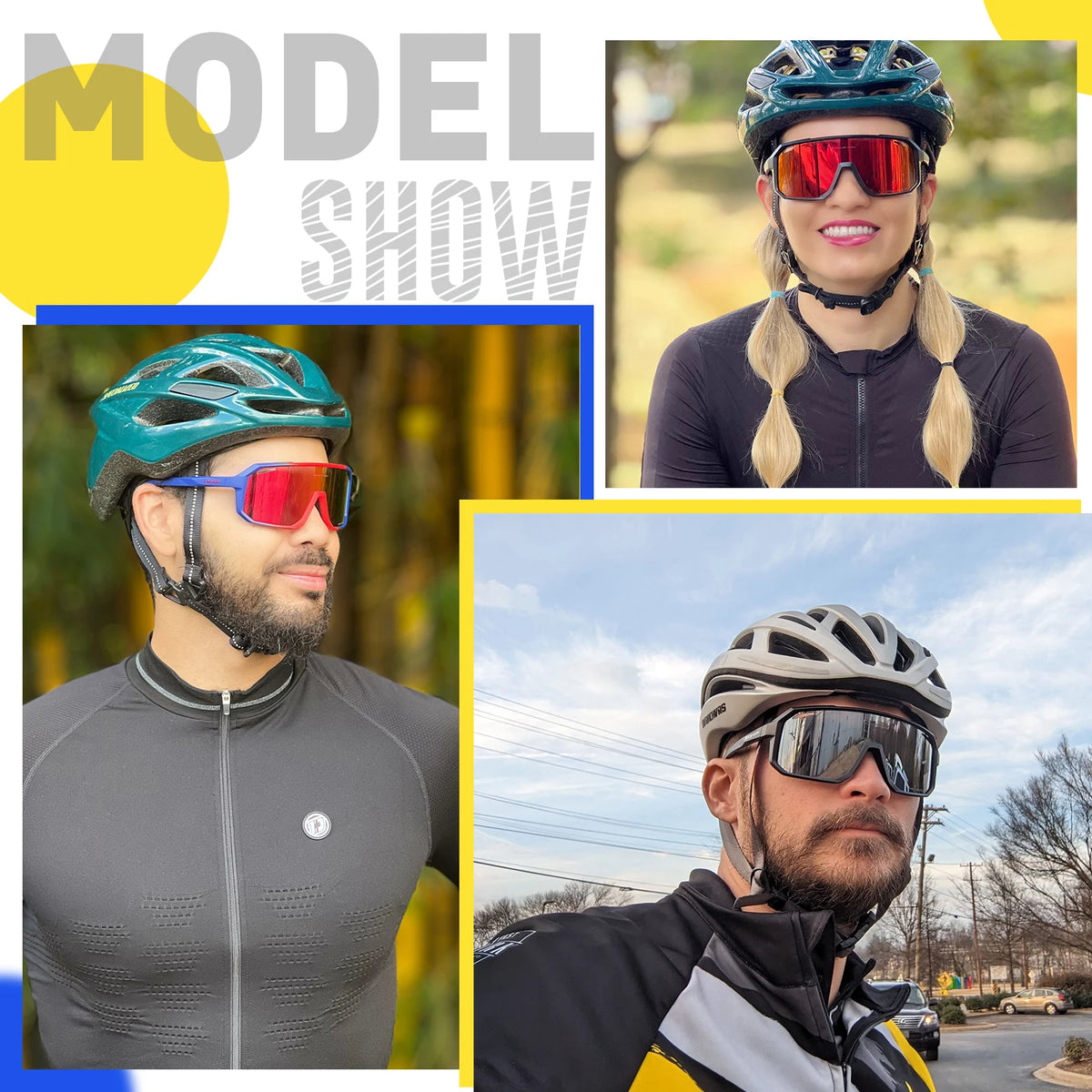 Scvcn Men Bicycle Cycling Sunglasses Woman MTB Road Bike