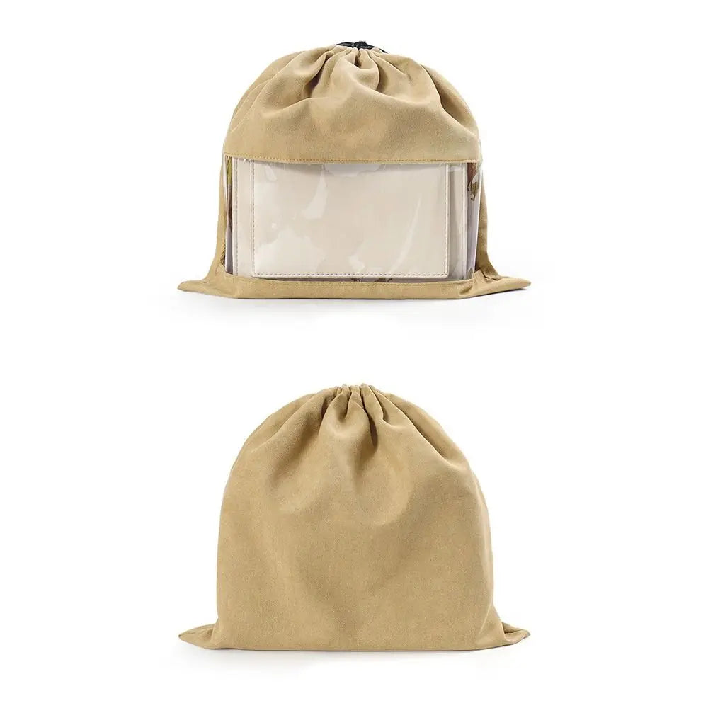 Large Capacity Dustproof Storage Bag Washable White Coffee Handbag