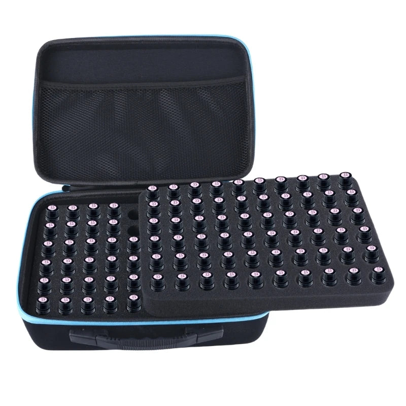 Sleek Essential Oil Storage Bag 120 Girds Storage For 5-10ML Bottles Sturdy EVA Travel Case For Home Travel Presentations
