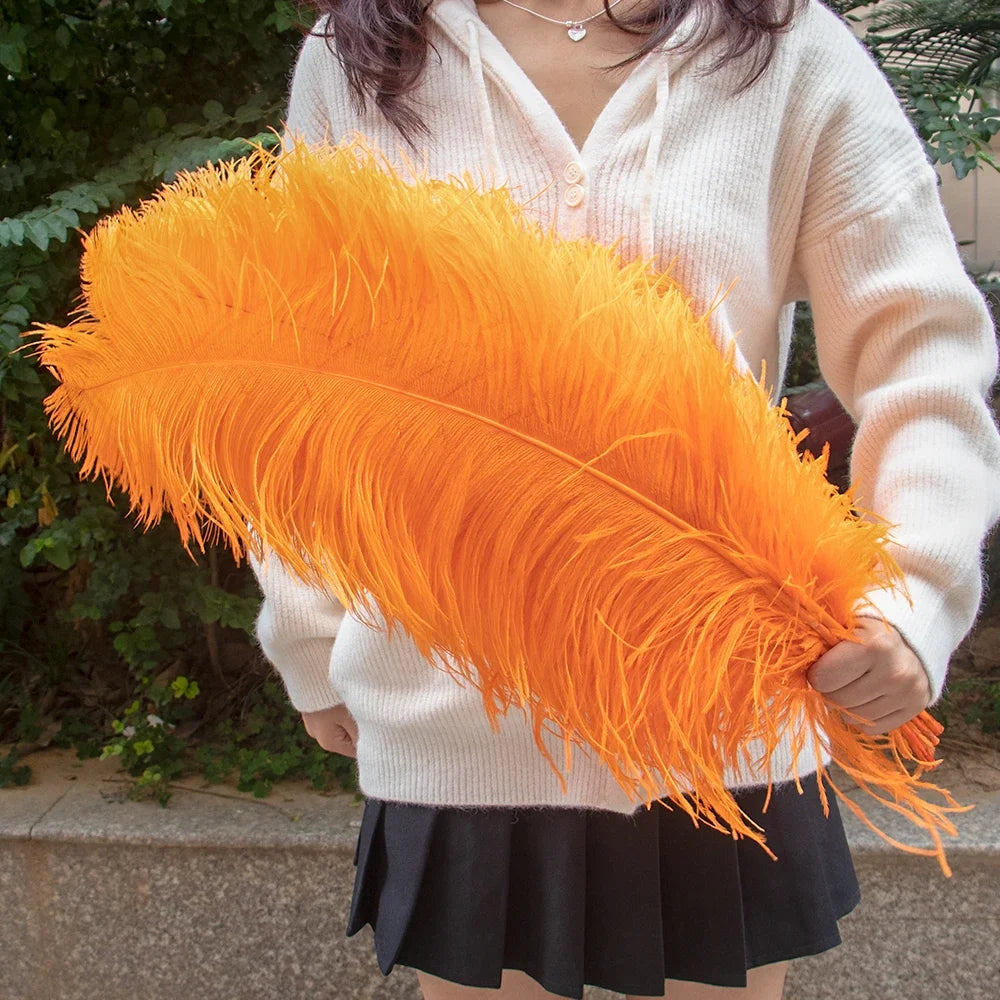 Wholesale 10PCS Natural Ostrich Feathers 15-55cm for Crafts Wedding Party Home Decor Ostrich Plumes Table Centerpiece Feather