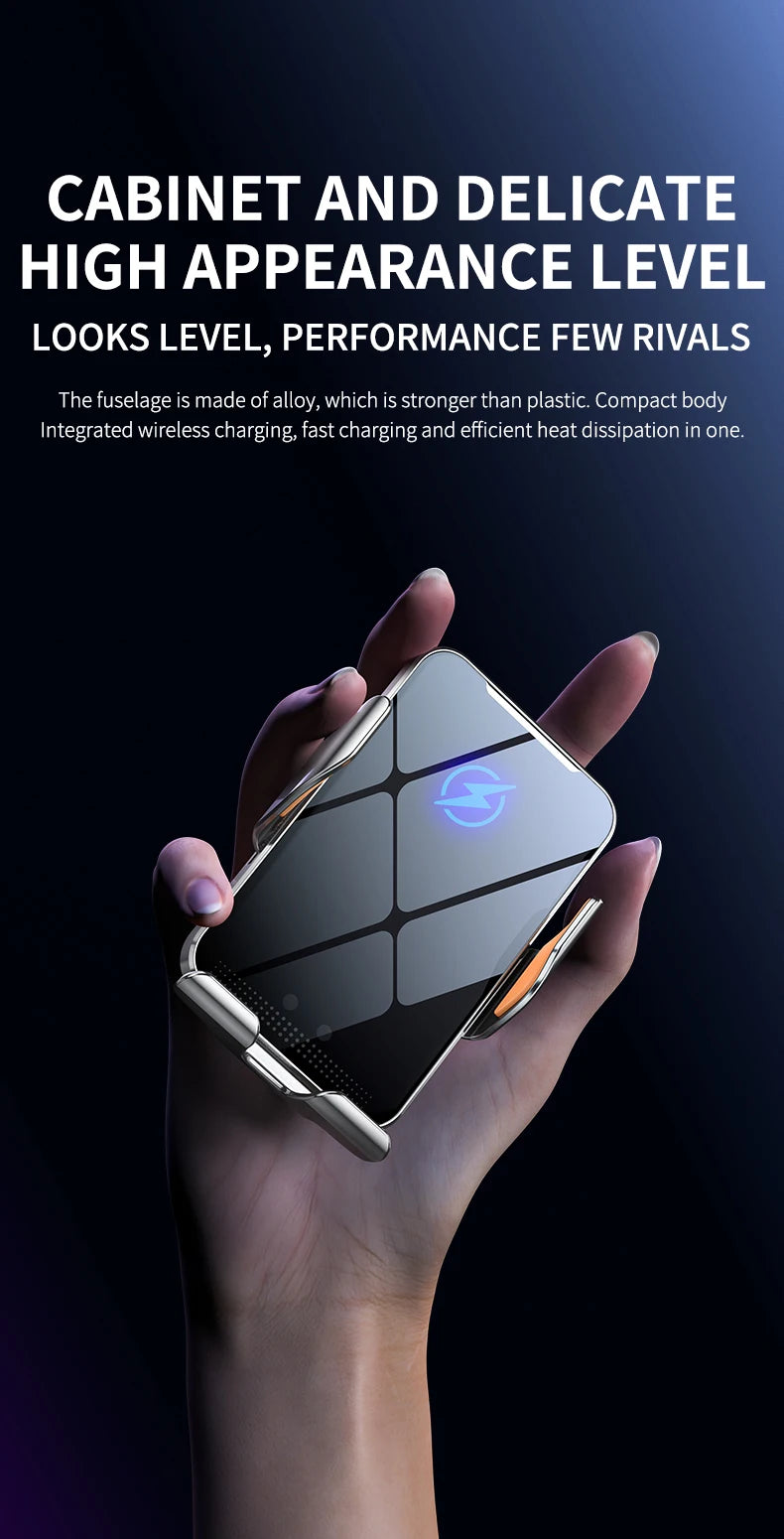 Car Wireless Charger Magnetic Auto Car Mount Phone Holder For iPhone 17 16 15 14 13 12 Samsung Infrared Induction Fast Charging