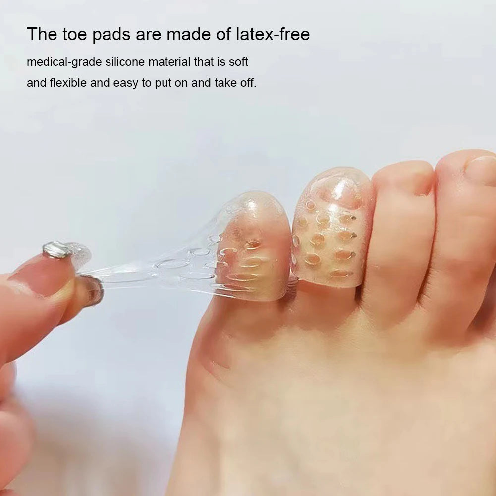 Toe Covers Breathable Silicon Resin Toe Caps Cover Protectors Elasticity Relief Pain Anti-Friction Sweatproof for Mne Women