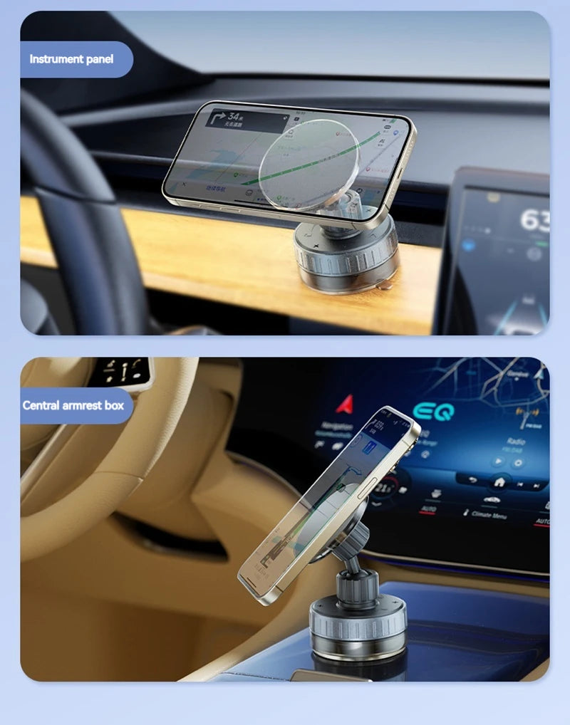 Universal Magnetic Phone Wireless Charger Holder Sucker in Car Home Mirro Gym Bath for Iphone 16 15 14 13 12 11 Pro Max Samsung