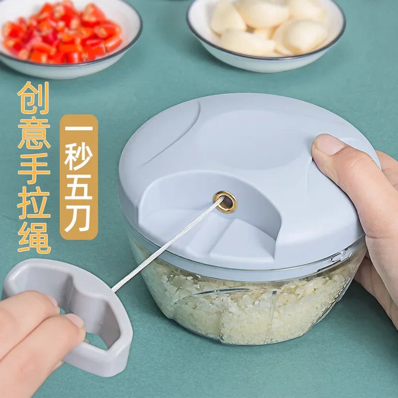 Garlic Chopper Manual Chopper Chopper Blender Portable Manual Food Vegetable Fruit Meat Grinder Kitchen tools