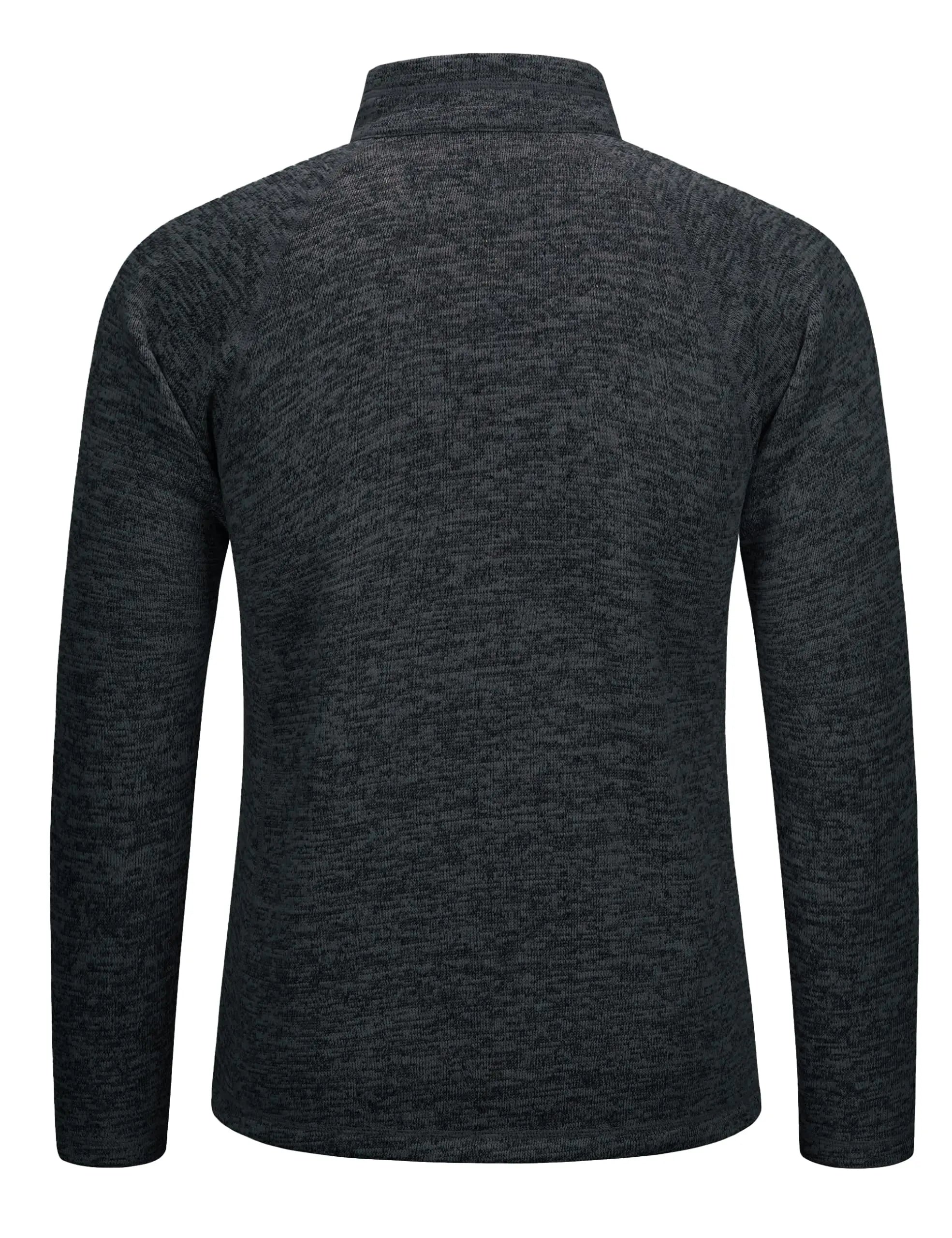 TACVASEN Men's Quarter Zip Pullover Long Sleeve Thermal Fleece Sweater Lightweight Casual Golf Sweatshirt with Zipper Pocket