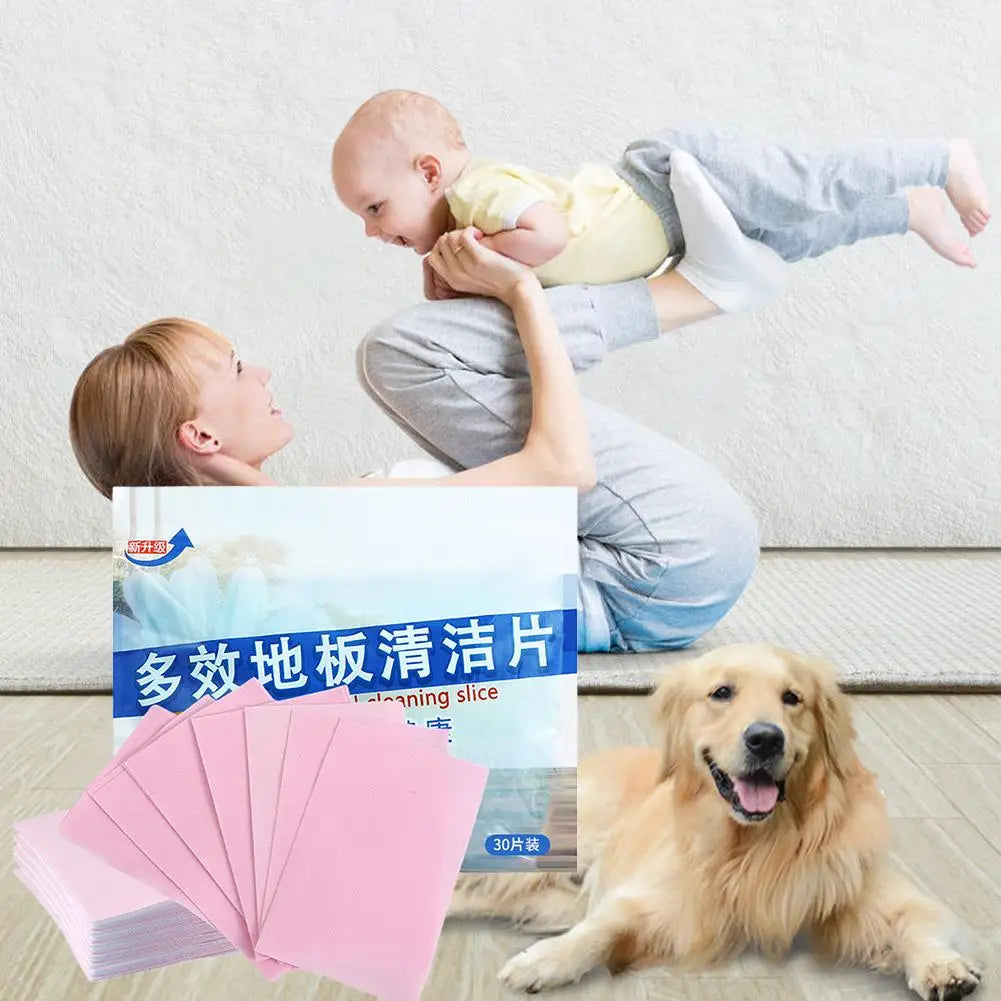 30pcs Water Soluble Floor Cleaning  Sheet Mopping The Floor Wiping For Wooden Floor Tiles Toilet Household Cleaning