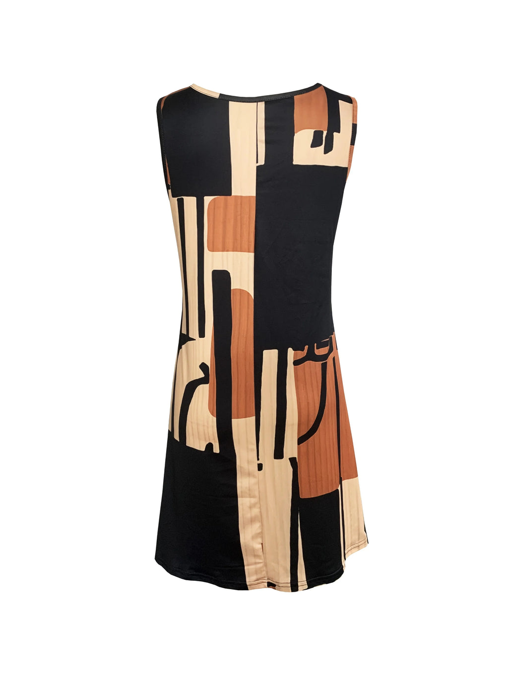 Spring&Summer Women's Geometric Pattern Sleeveless Dress for