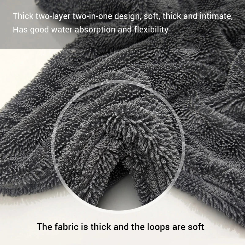 SEAMETAL 1200GSM Microfiber Car Wash Towel Super Absorbent Auto