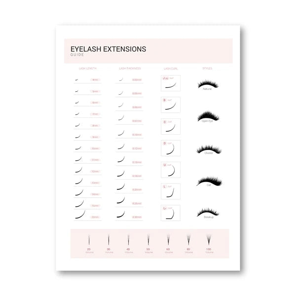 Lash Extensions Technician Guide Posters and Prints Makeup Wall Art Picture Room Decor Eyelash Business Form Art Canvas Poster