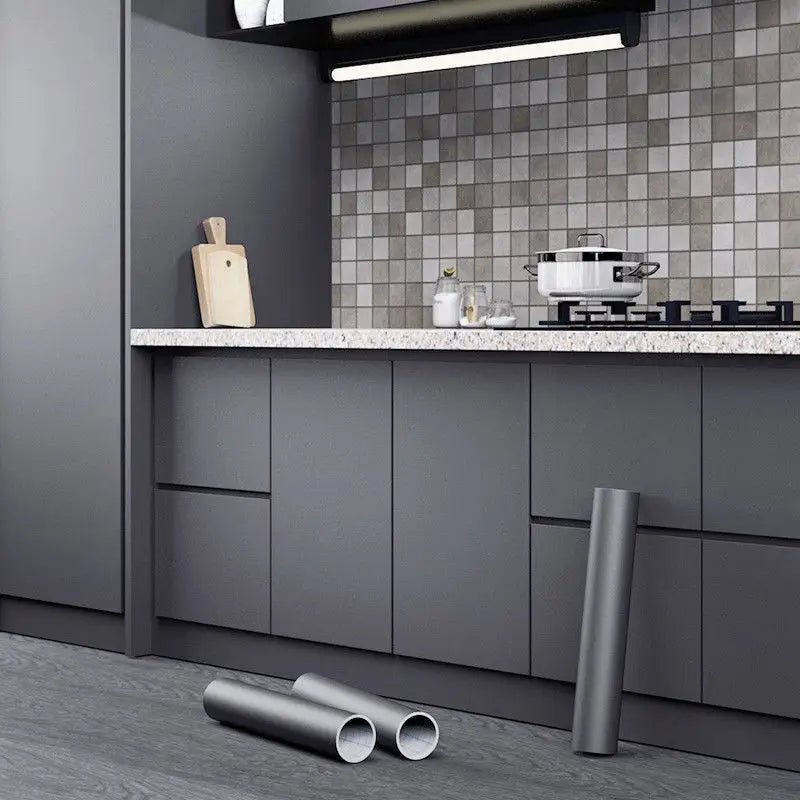 Matte PVC DIY Self Adhesive Decorable Film Vinyl Wall Stickers Kitchen Cabinets Bedroom Furniture Waterproof Oilproof Wallpapers