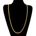 Hot Y2K 18K Gold Necklace 4MM Twisted Rope Twist Electroplating