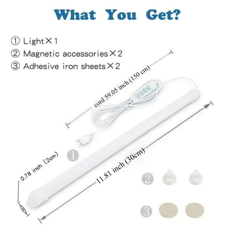 LED Under Cabinet Lighting Magnetic Dormitory Reading Lamp Student