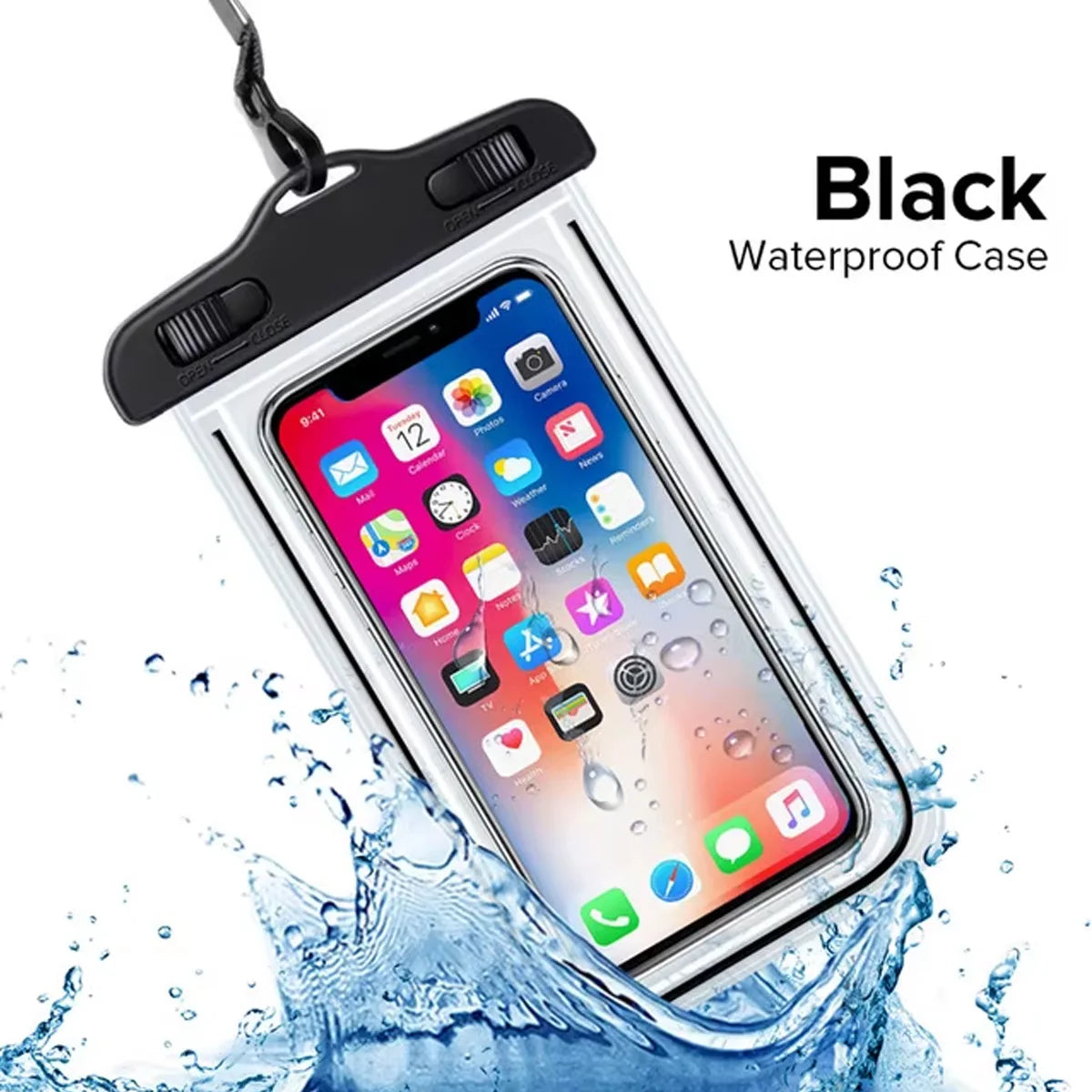 10/1PCS Transparent Waterproof Mobile Phone Pouch Neck Hanging Touchable